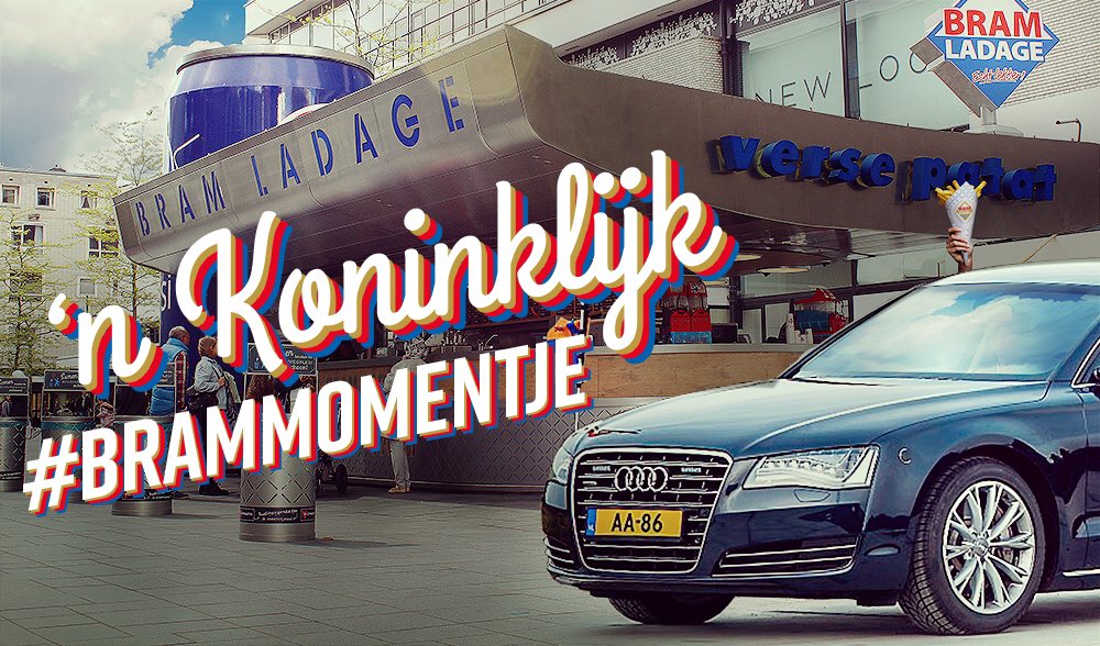 Ook op #koningsdag  krijgen alle jarigen een gratis patatje. #abraham  #brammomentje #bramladage