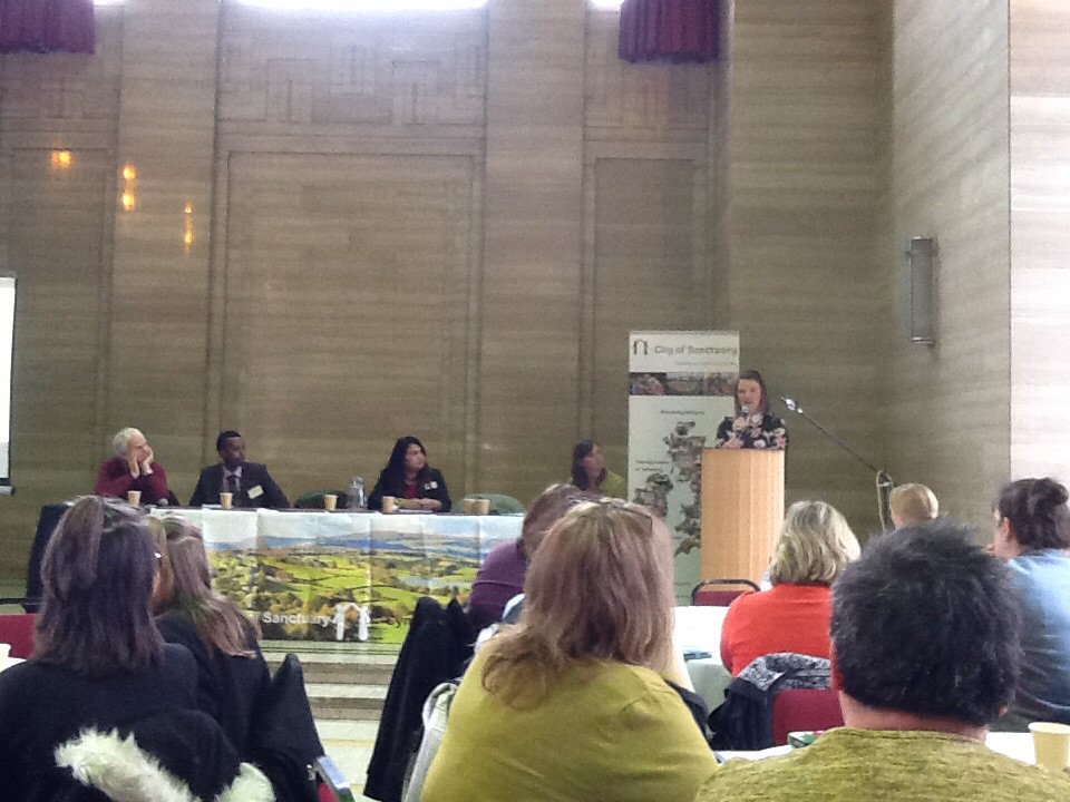 Tim_TaiPawb's tweet photo. @bethanjenkins speaking at the Wales: Nation of Sanctuary conference #NoddfaCymru #WalesSanctuary https://t.co/m6kZVmBzM8