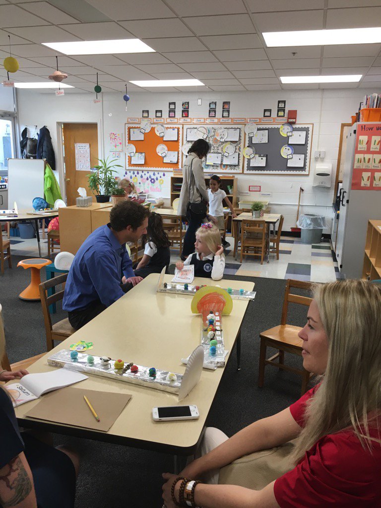 jencjensen5's tweet image. Kindergarten students sharing their knowledge of the Solar System with parents this morning. #makinglearningvisable