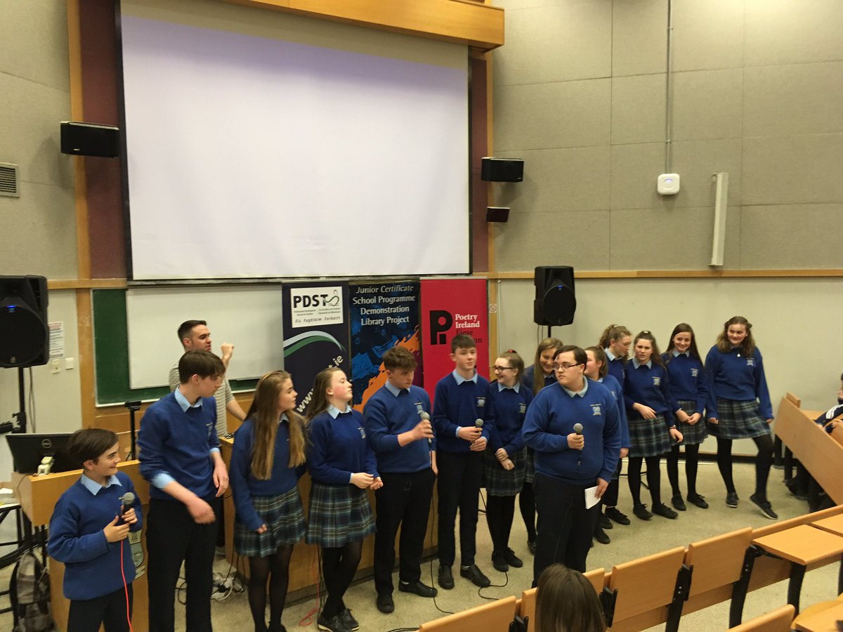 jcsplibraries's tweet image. Fantastic performance by Colaiste Mhuire Buttevant at #WRaPParound. @trocaire @poetryireland
