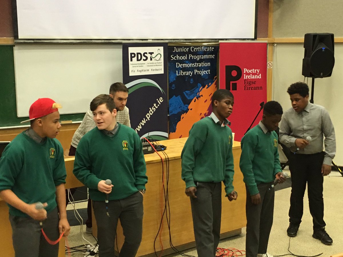 jcsplibraries's tweet image. The St. Aidan&apos;s Boyys bring their powerful rap poetry back to Cork. The Kane Building  roof is officially raised! #WRaPParound