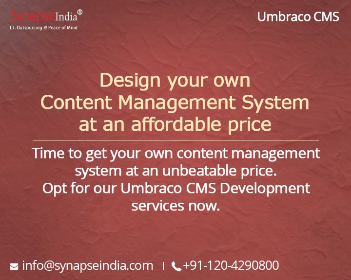 SynapseIndia's tweet image. View more details: bit.ly/2pCfM9M

#SynapseIndia #umbracocms #microsoftprogramming #CMSsolutions