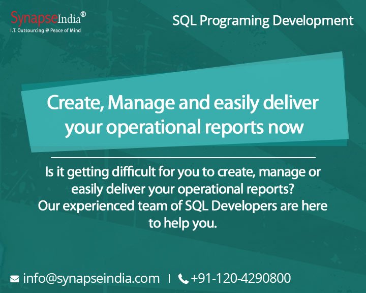 SynapseIndia's tweet image. View more details: bit.ly/2edsfHl
 
#SynapseIndia #sqlprogrammingdevelopment #softwaredevelopment