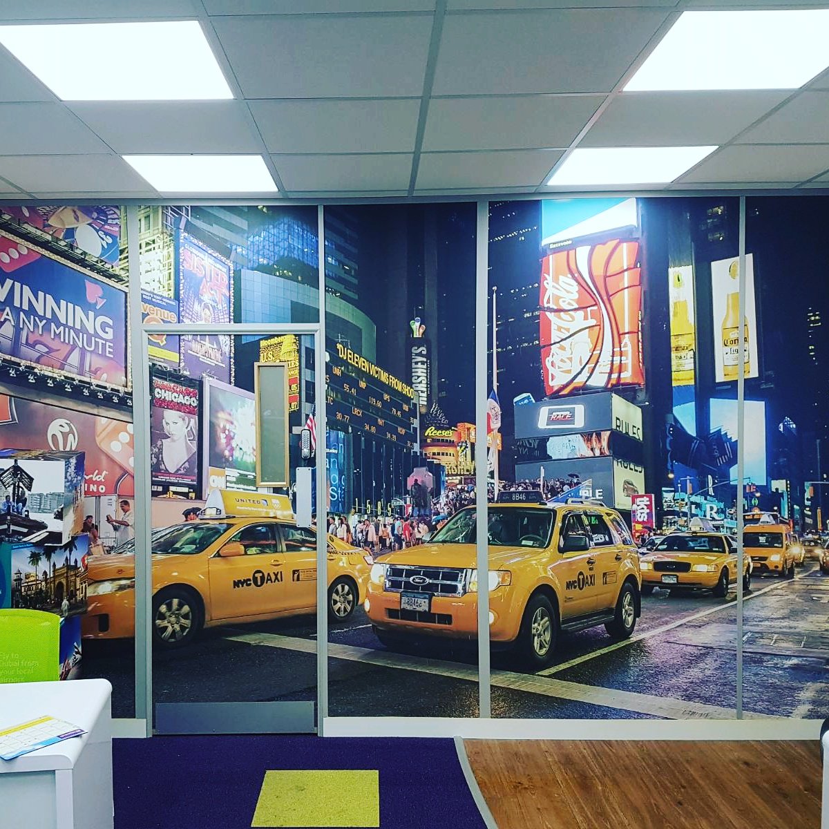 SignworldGroup's tweet image. A quick snap of a project completed by the team yesterday. Give Signworld a call if you want to transform your office space!
