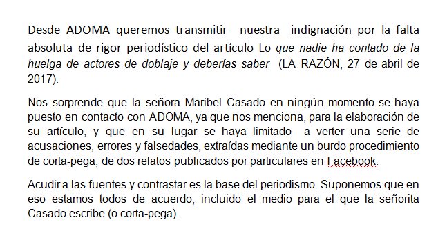 <a href="/larazon_es/">La Razón</a> @maribelcmartin Respuesta de <a href="/adoma_es/">ADOMA</a> al artículo de @maribelcmartin en <a href="/larazon_es/">La Razón</a>