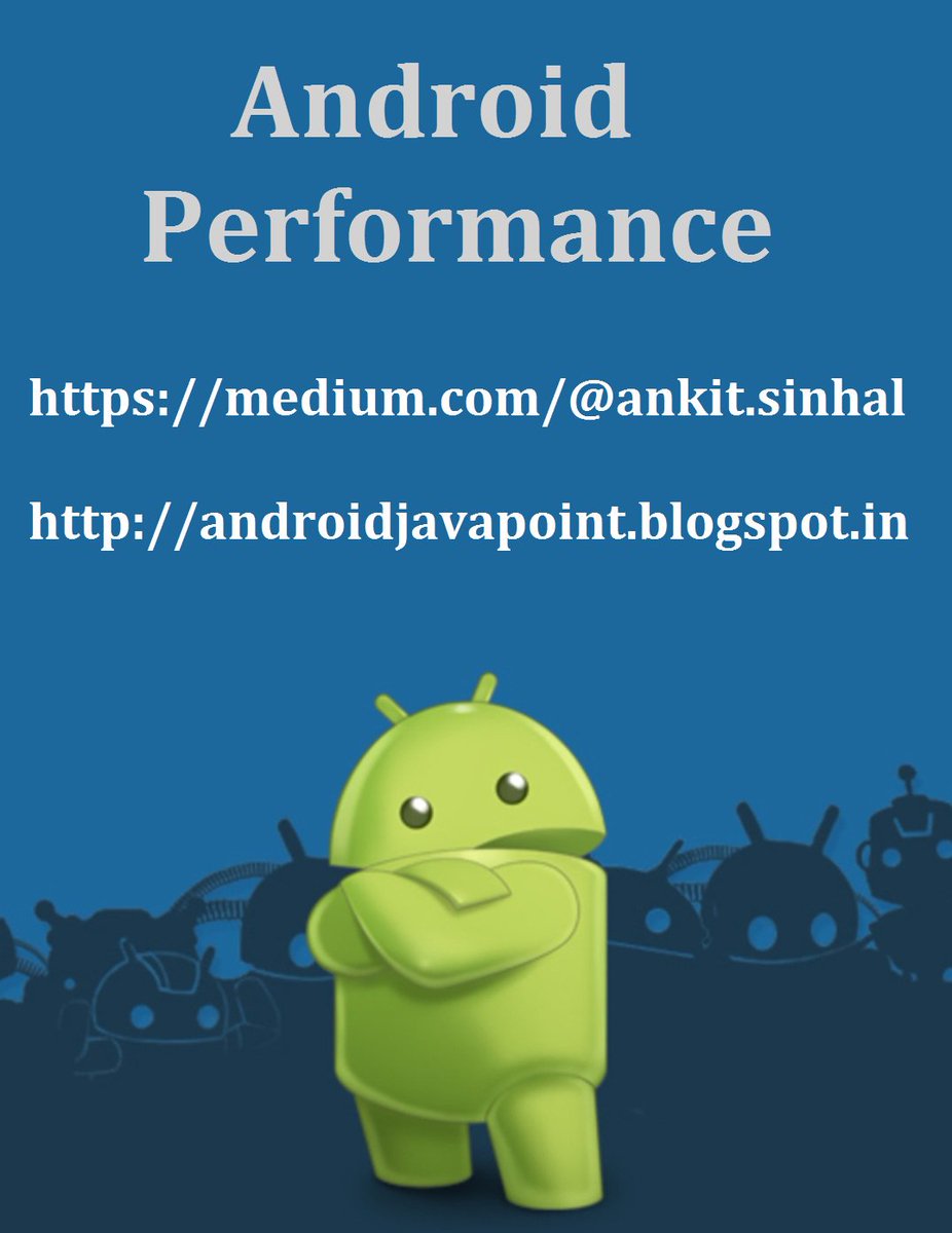 ankitsinhal's tweet image. Articles on Android Performance 
#awesome #articles #android #dev #androiddev #development #programming #developer

medium.com/@ankit.sinhal
