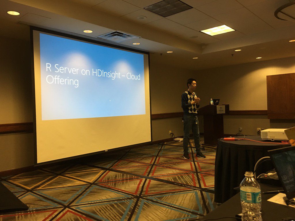 jfpalm's tweet image. Listening to Microsoft PM Xiaoyong Zhu discuss #RServer on #HDInsight at a Modernizing your DW event