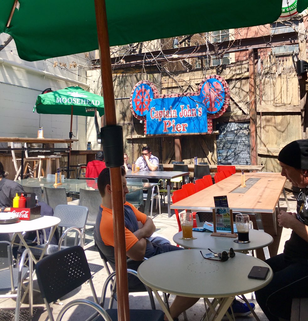 <a href="/CBCToronto/">CBC Toronto</a> 1st day of 2017 patio season. Lunch, wine, sandals. Nothing else required <a href="/BettysOnKing/">Betty's On King</a> #cbctoweather