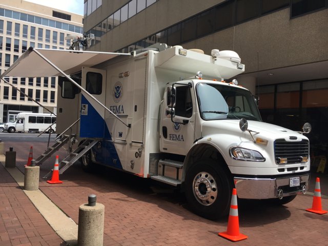 fema's tweet photo. Just one of our honorary emergency managers getting to learn about our mobile emergency response vehicles at FEMA HQ #takeyourchildtoworkday https://t.co/L5IwbBFsbT