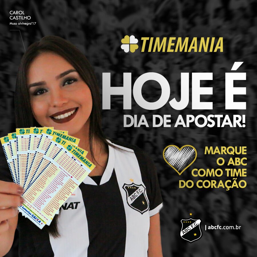 ABCFC's tweet image. Bom dia, torcedor alvinegro! Já marcou o seu gol pelo Mais Querido hoje? Nesta quinta (27), a #Timemania sorteia o prêmio de R$ 15 MILHÕES!!