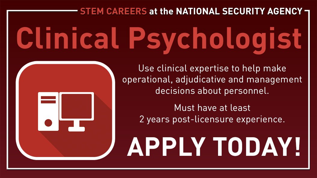 NSA Careers on X: “Now Hiring! Apply today! Search: Clinical