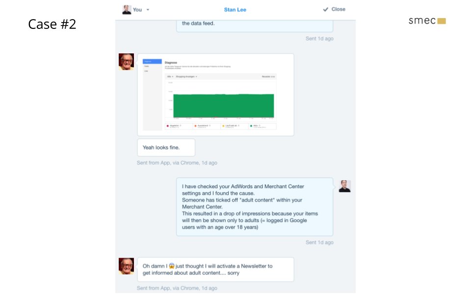 Our Success Manager <a href="/chris_rogl/">Christopher</a> shared his experience at the #SEACamp: Be aware of adult content in your #GoogleShopping Datafeed! 😁 #PPC