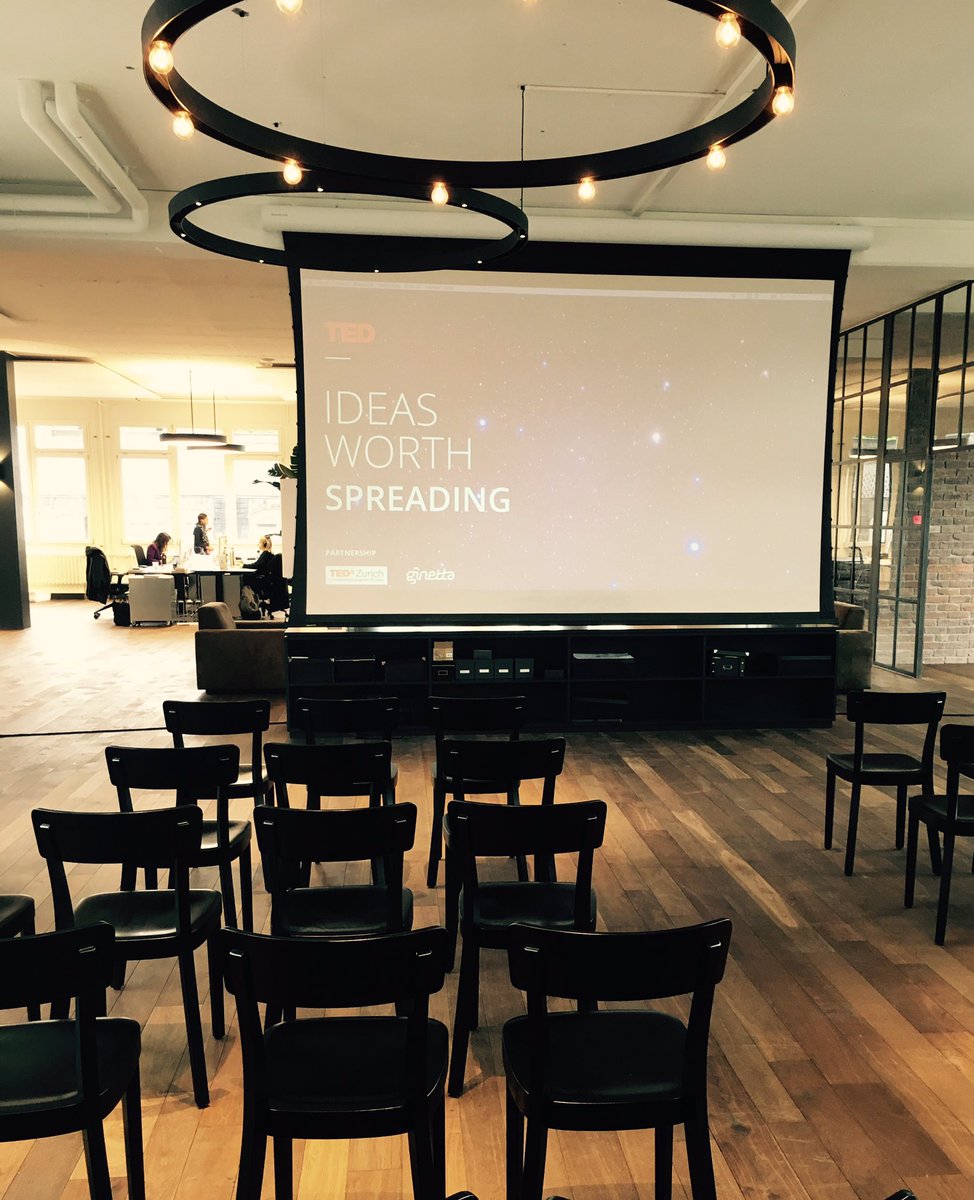 TED screening at <a href="/ginettateam/">Ginetta</a> tonight 🎉 Looking forward to hear inspiring talks.  <a href="/TEDxZurich/">TEDxZurich</a>