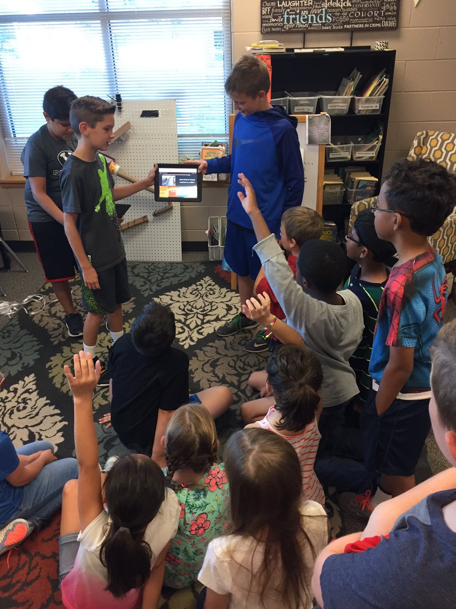 CounselorLG21's tweet photo. 4th grade QUEST teaching simple machines, showing their Rube Goldberg creations! #parksidequest #leanderisd https://t.co/FOTo8wKyHp