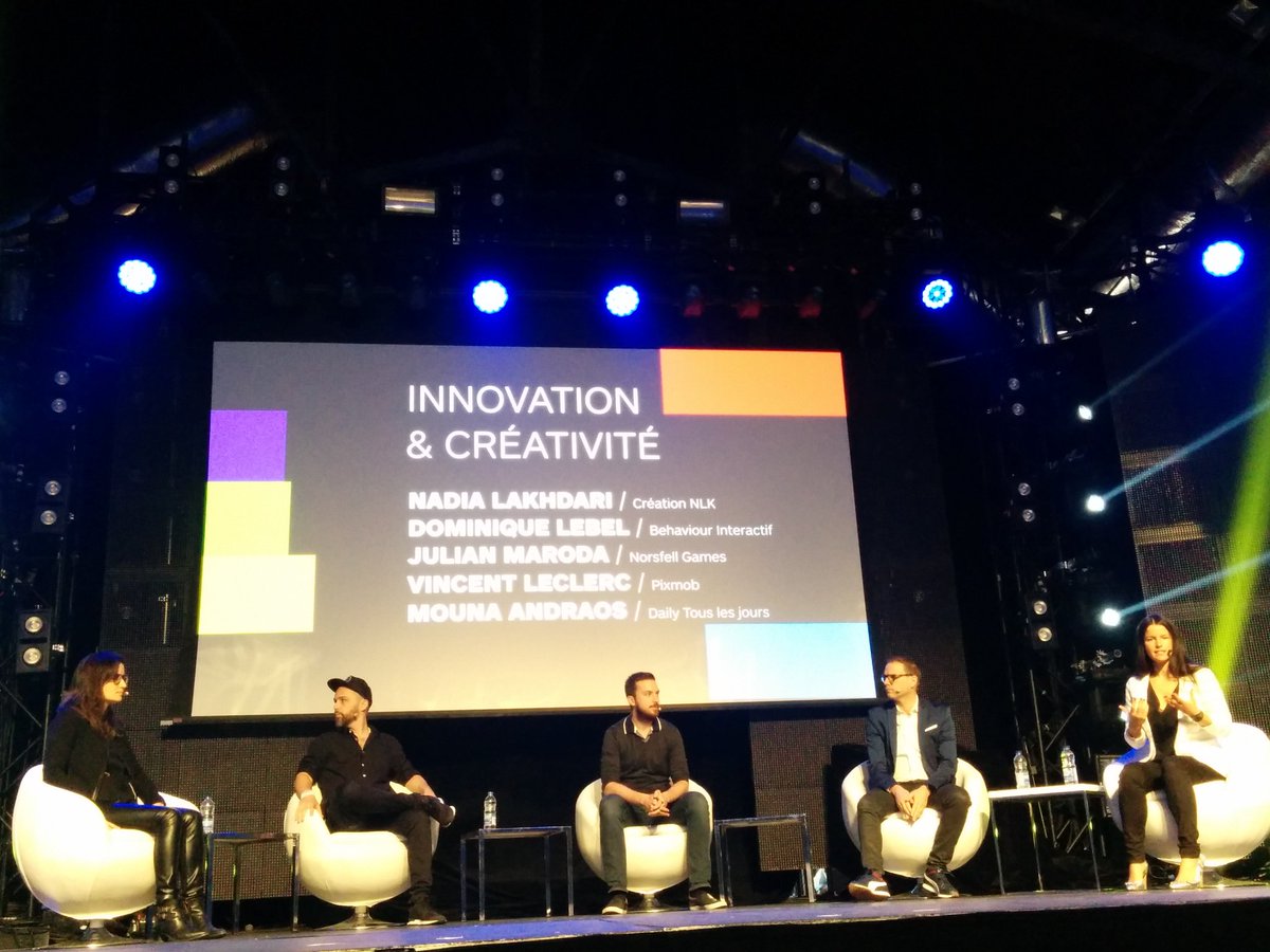 ModeQc's tweet image. #GR2017 se poursuit avec le 2e panel Création NKL, Behaviour Interactif, Norsfell Games,@PixMobOfficial, Daily Tous les jours. @jccm_mtl