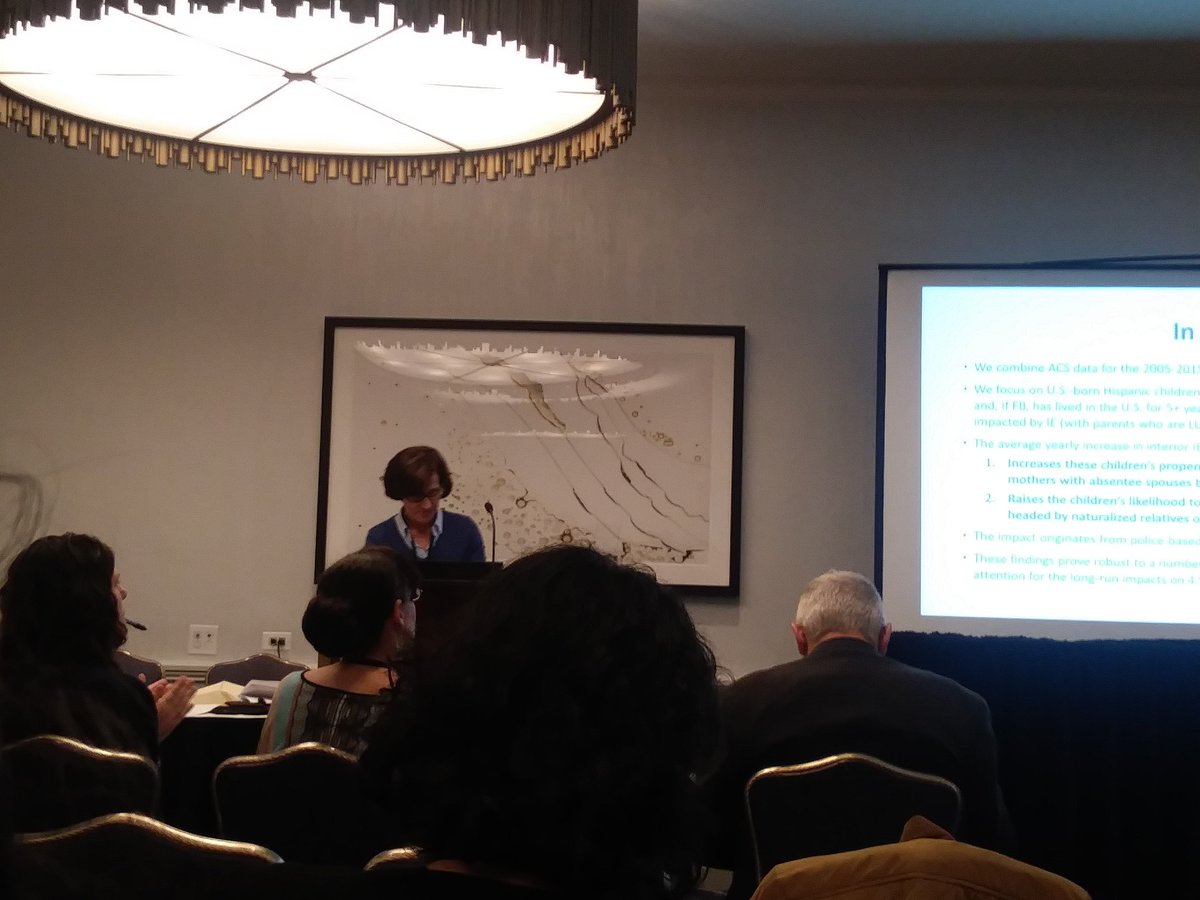 Great talk frm Catalina Amuedo-Dorantes! #PAA2017 #Deportations Hurt Families