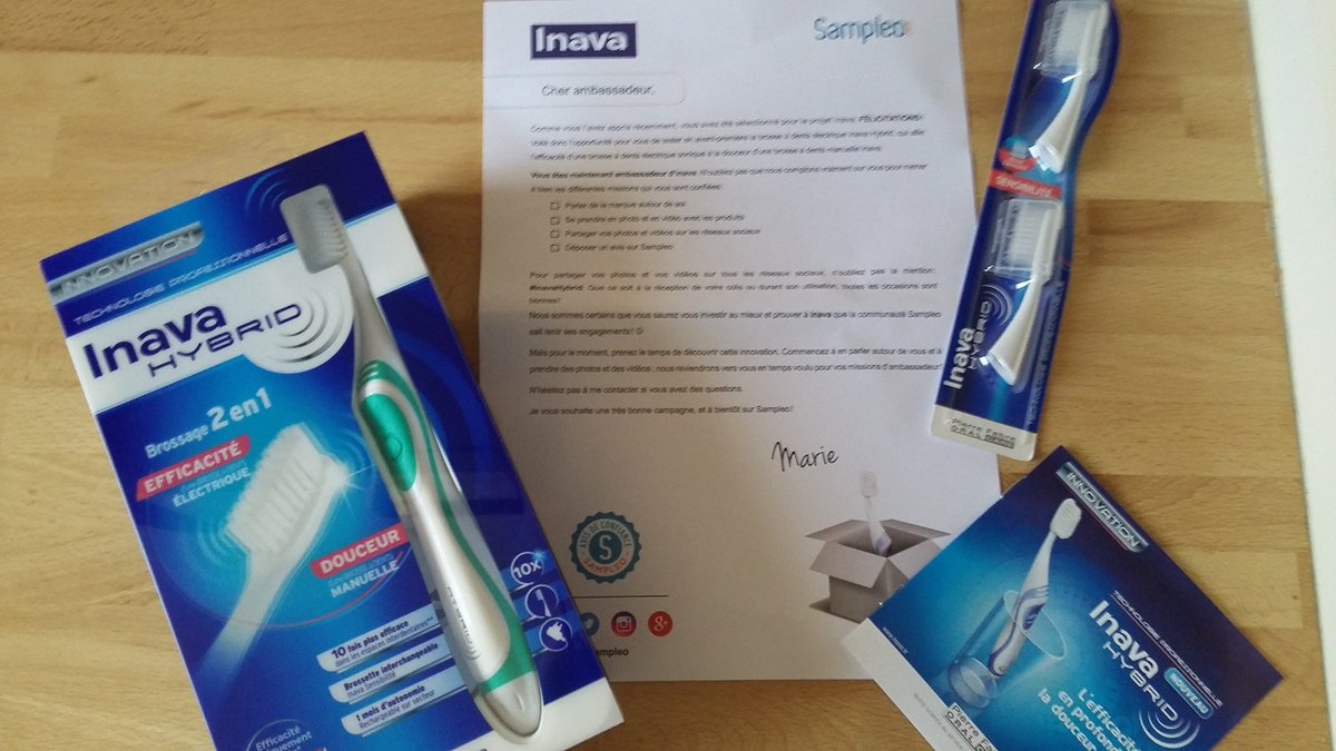 sandrineD76's tweet image. Merci @sampleo  je vais  pouvoir  tester  la  brosse  à  dents  inava mes dents hyper  sensibles  vous remercie  😀#heureuse  #inava