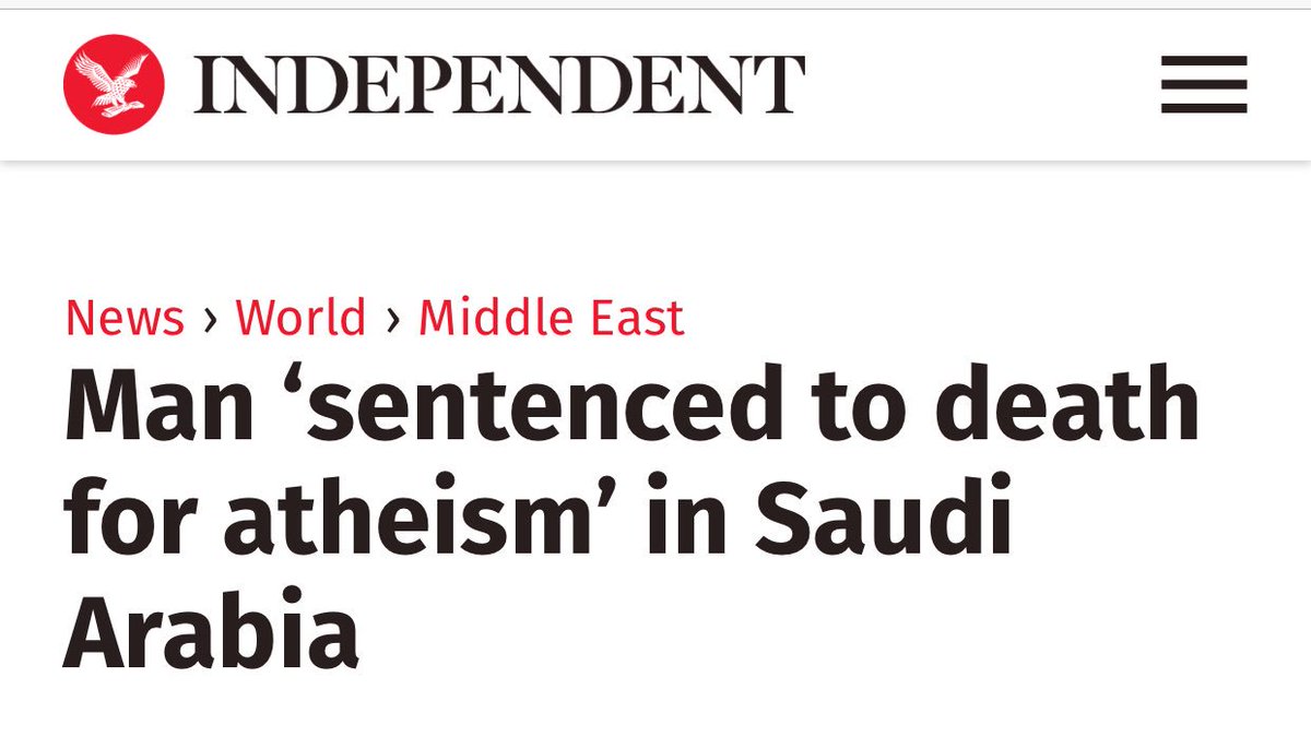 In Saudi Arabia, a man was sentenced to death for atheism In Saudi Arabia, a man was sentenced to death for atheism