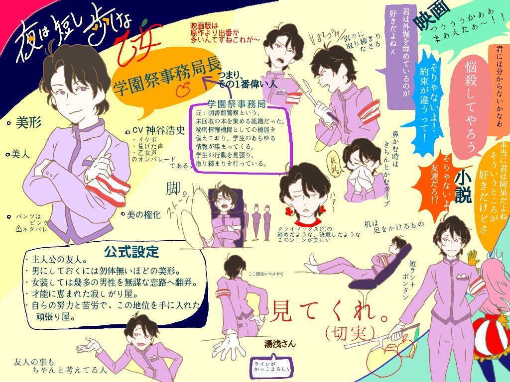 まみどり Sur Twitter 学園祭事務局長はいいぞ 夜は短しむっちゃおもろいぞ 夜は短し歩けよ乙女