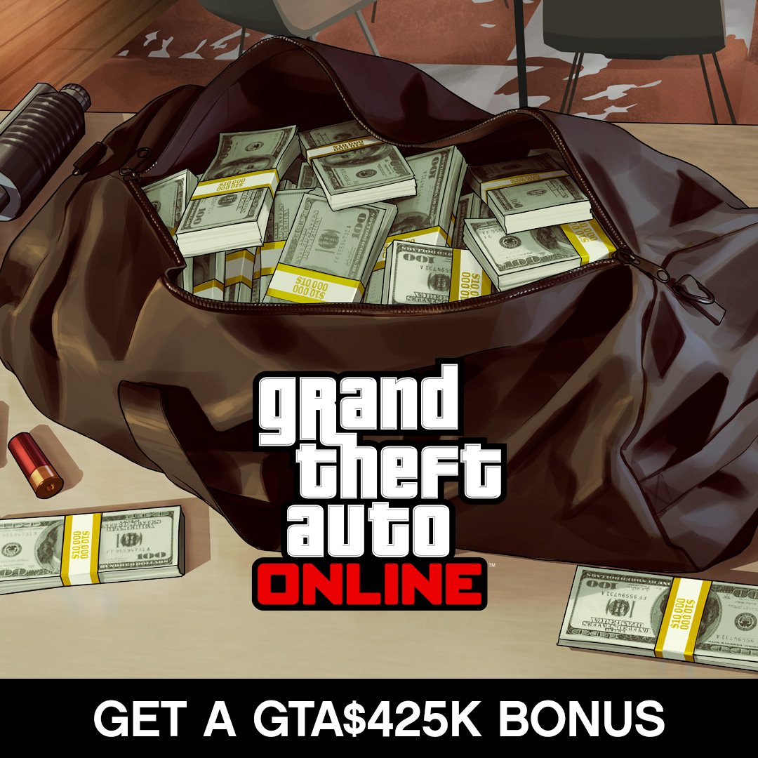 Get Your FREE $425,000 in-game Cash in Grand Theft Auto V Online –