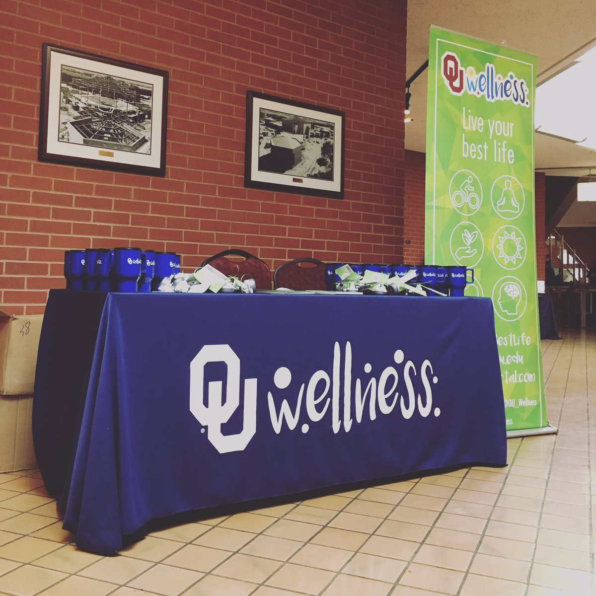 We're at the Staff Week Health Fair at the Forum until 1! Grab a Wellness mug and <a href="/BikeSooner/">Bike Sooner</a> bell. #LiveYourBestLife #BellDontYell