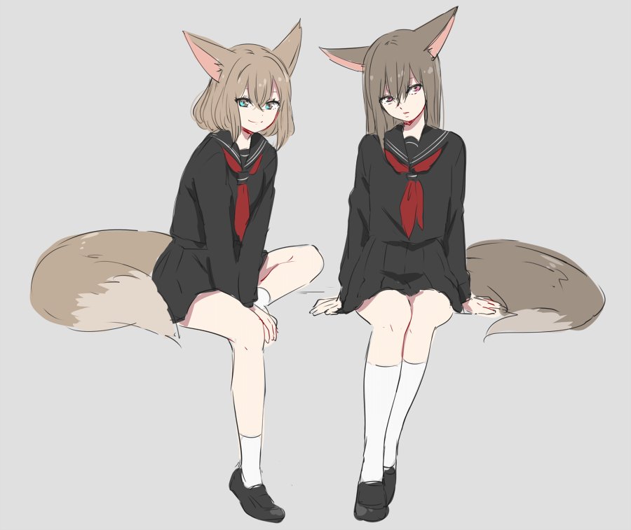 きつねじょしこうせいラフ 