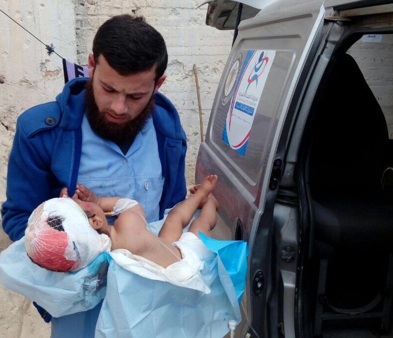 We're saddened by the loss of 2 of our medics killed in an airstrike in #Hama today. They both treated victims of the Alrasideen explosion.