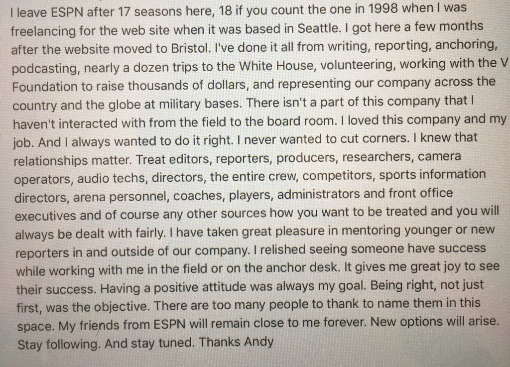 Andy Katz message