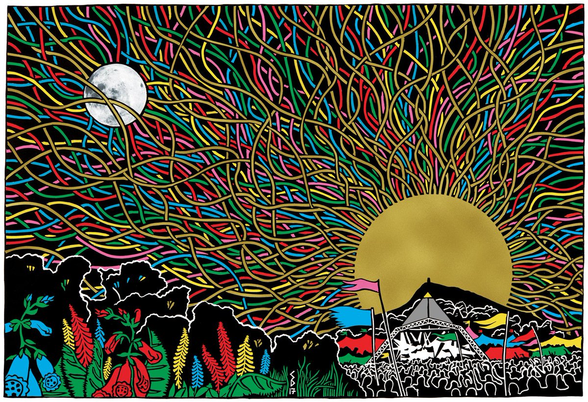 Here is the official #Glastonbury2017 artwork
HOLD YOUR COOL by <a href="/StanleyDonwood/">zzz</a>