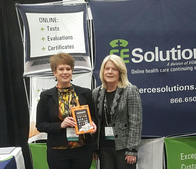CESolutionsEd's tweet image. Are you at Navy Pier today for @LeadingAgeIL? Stop by Booth 615 to enter drawing for Kindle. Heather and Deb will be happy to meet you.