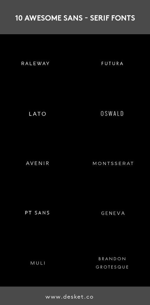 10 AMAZING SANS SERIF FONTS FOR YOUR BRAND bit.ly/2nDhMwZ