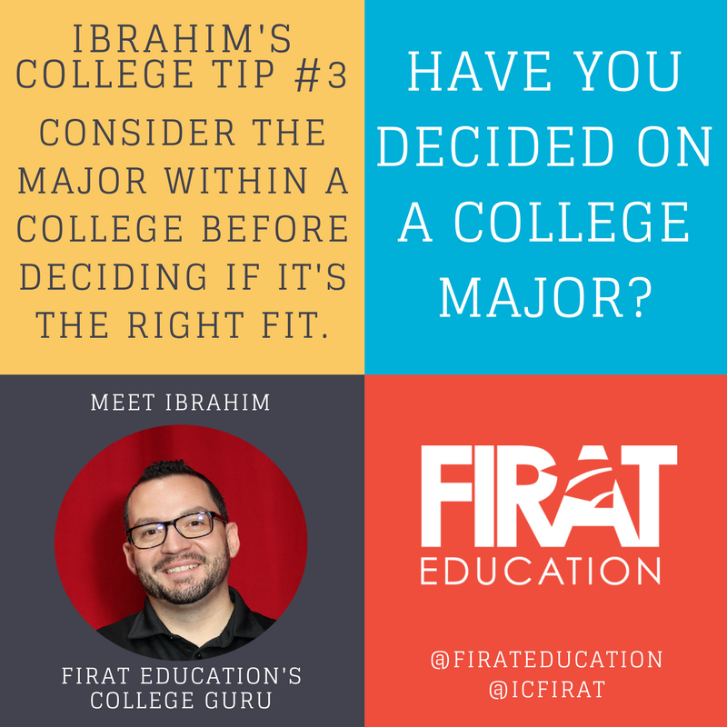 firateducation's tweet image. Does your child know what he/she wants to major in? Here&apos;s @icfirat&apos;s #TutorTip of the day. #AskIbrahim #Admissions #CollegeCounseling