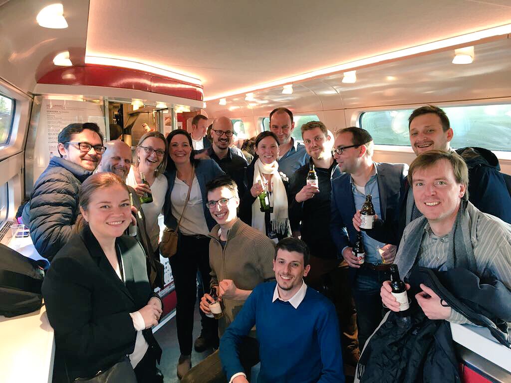 CHILI_publish's tweet photo. The #SPICYtalks17 party doesn't stop! Back on our way with @thalys_nl. https://t.co/v6UA97AL7A