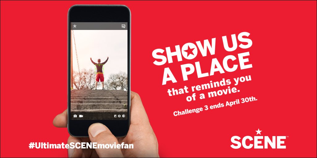 Scene_Plus's tweet photo. Share a picture of a place that reminds you of a movie scene with #UltimateSCENEmoviefan! 5,000 SCENE points could be yours. https://t.co/KZXvl78Rs7