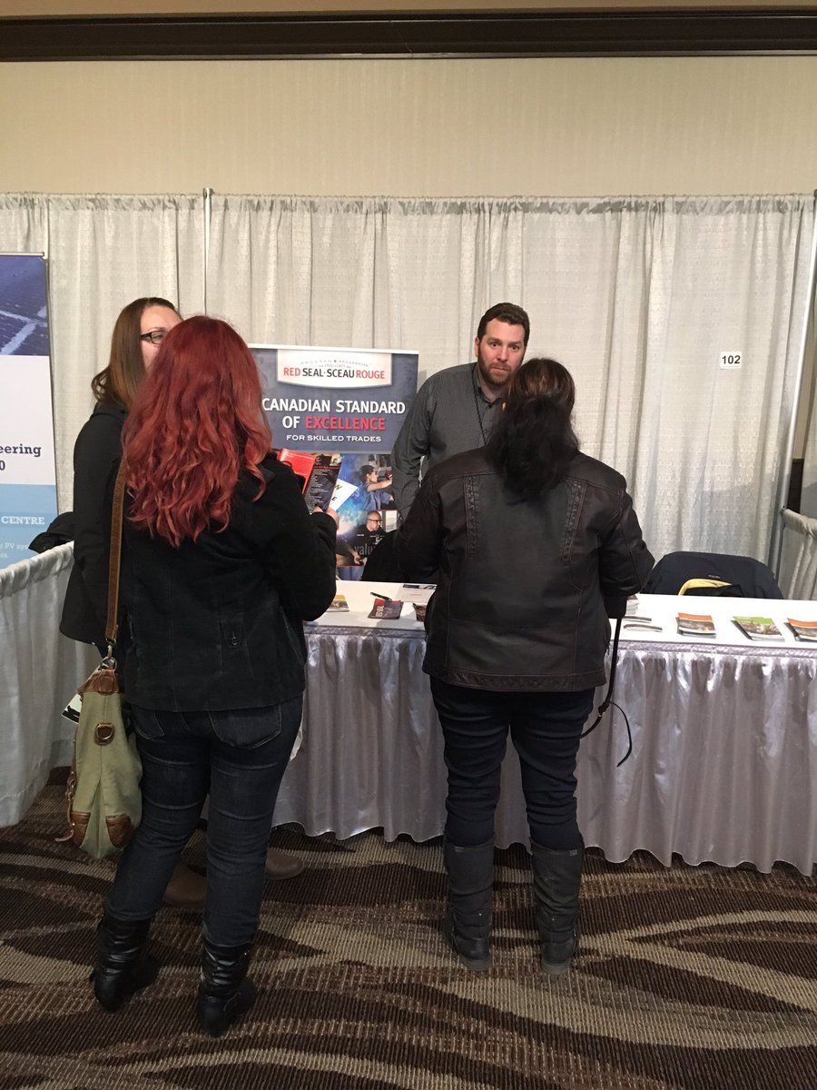 Alberta Apprenticeship and Industry training is at booth 102 #retrainnow