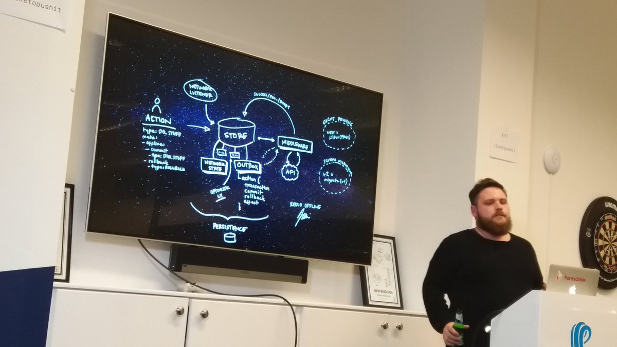 PiotrBerebecki's tweet image. Redux-offline: a #reasonaboutable approach to offline apps by @jevakallio. Thanks @reactivate_ldn @pusher @thetrainline  for a great meetup.