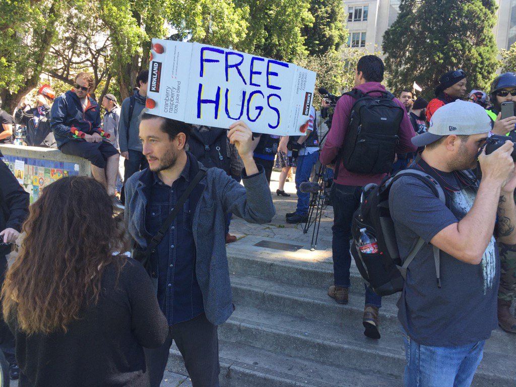 At downtown Berkeley protest #coulter