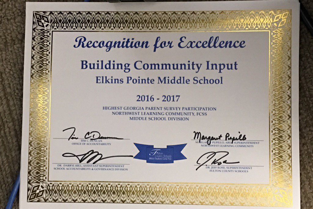 Congratulations EPMS Community! This speaks to your investment, love and care for our beautiful school. 😘Thank you!