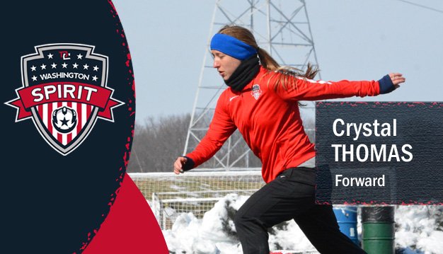 WashSpirit's tweet image. We&apos;ve officially signed U.S. U-23 Women&apos;s National Team forward Crystal Thomas! bit.ly/2qk1ozg #SpiritFam #PackthePlex