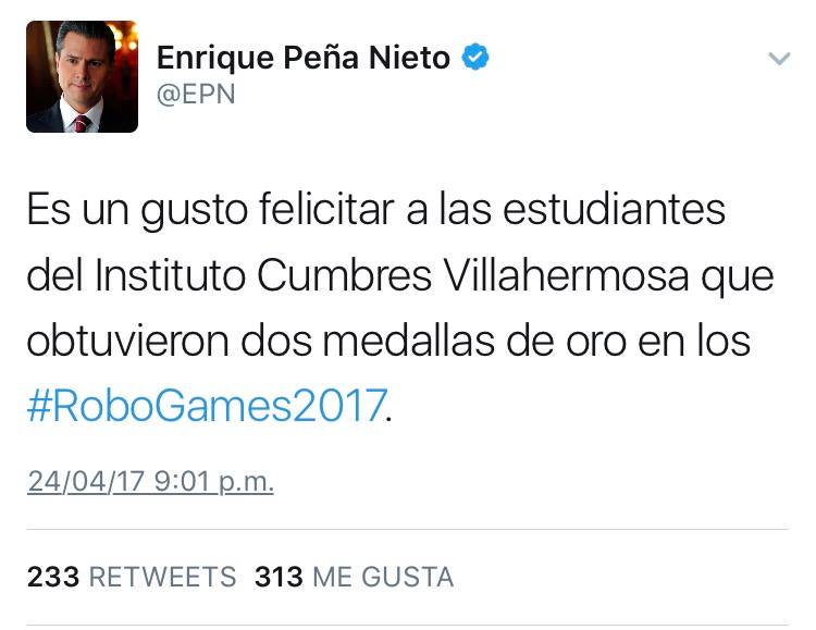 Regnum_Christi's tweet image. #robogames2017 #SemperAltius ¡Felicidades a los ganadores de los Robogames! Cumbres Villahermosa y Academia Maddox.