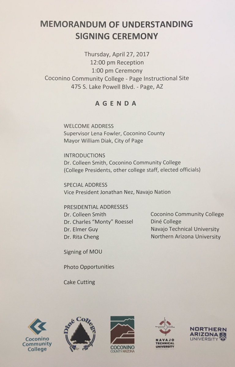 Navajo Nation President Jonathan Nez On Twitter We Are The Mou Signing Ceremony Ccc Instructional Site In Page Az Partnership W Area Higher Institutions Ccc Dinecollege Ntu Nau Https T Co B1tvuailfs