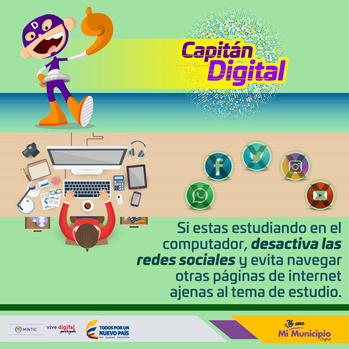 AlcaldiaOvejas's tweet photo. Encuentra aquí los tips del capitán digital para que seas un héroe en internet ⇨ https://t.co/OkJjnXo6qD  #TipsCapitanDigital #MesDeLaNiñez https://t.co/i45RWKAvp7