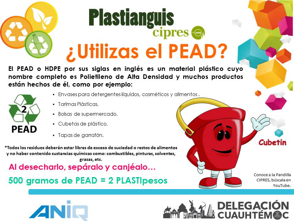 ANIQ on X: Por cada 500 gramos de productos #PEAD que cambies, te daremos  2 plastipesos. ¿En dónde? En el #Plastianguis este 20-may en la #CDMX   / X