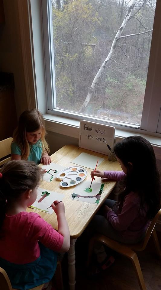 HNLearning's tweet image. Our artists at work!  #processart #inquirybasedlearning #nature