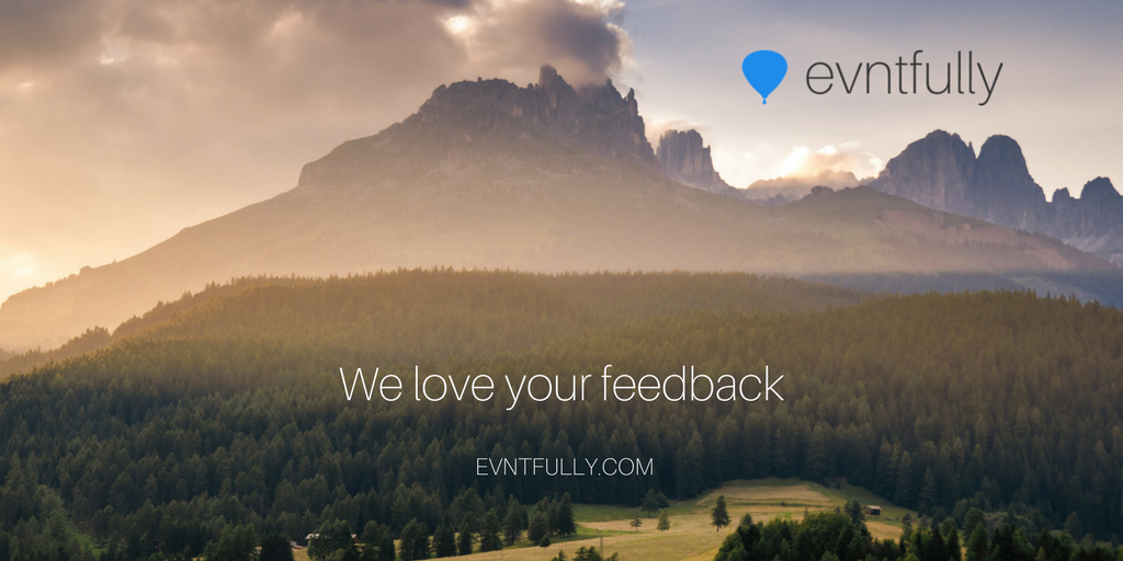 evntfully's tweet image. We are constantly making updates to our software, help by providing feedback here: evntfully.typeform.com/to/sEbgHr #eventprofs #events