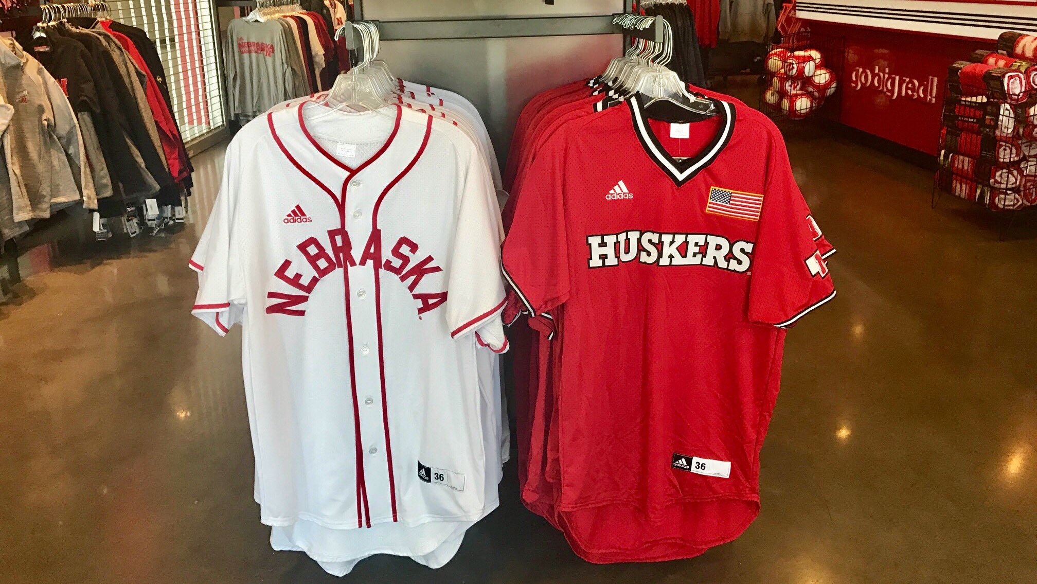 Husker baseball jersey deals