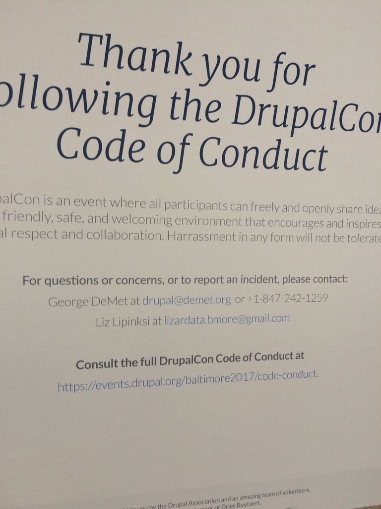 Legovaer's tweet image. Make sure that you report this incident and let&apos;s try to avoid #DrupalDrama.