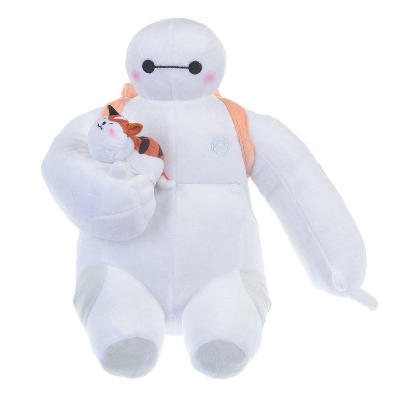 てばさき ディズニーストアの ベイマックス モチのぬいぐるみ リュックの中におにぎり入ってるのがかわいい ネックピローに変身するクッションも最高かわいい てばさき ディズニーストアの ベイマックス モチのぬいぐるみ リュックの中におにぎり入ってるのがかわいい ネックピローに変身するクッションも最高かわいい