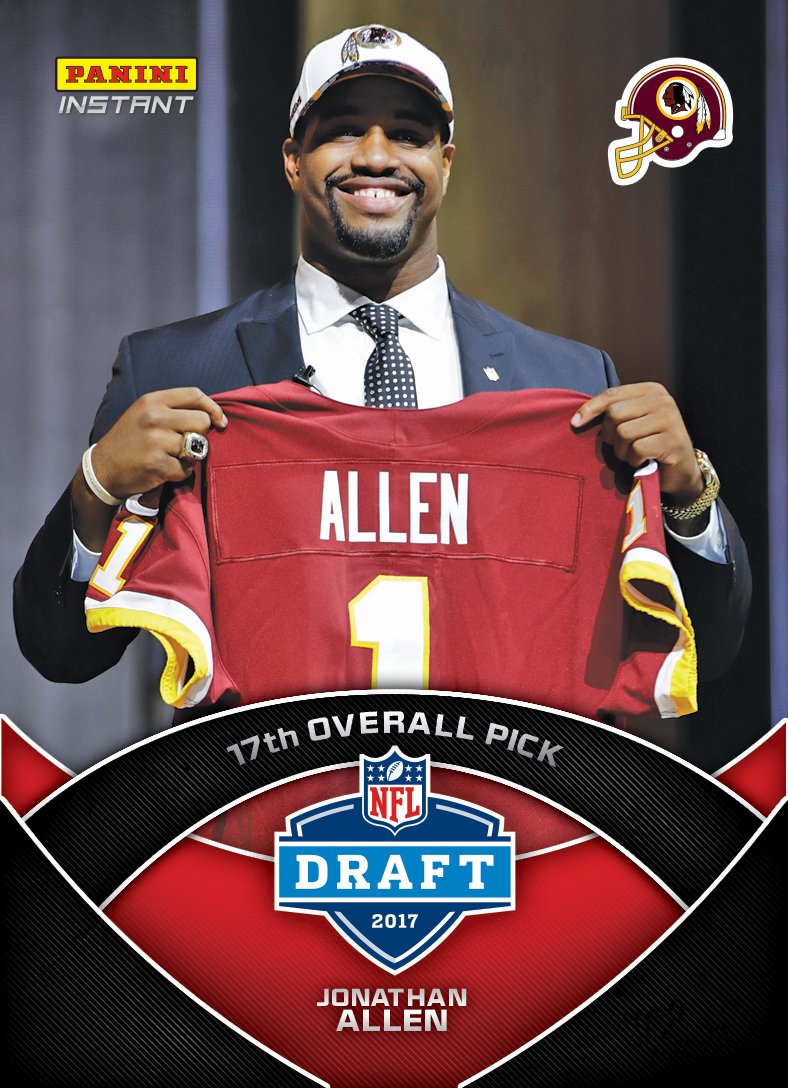 Welcome to the @Redskins, @jonallen93! Fans better get his first @PaniniAmerica #NFL card now on #PaniniInstant! opndr.se/32278