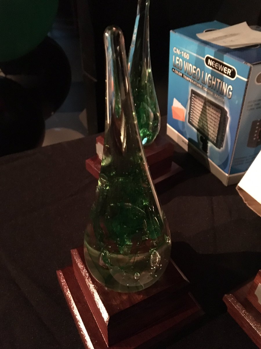 Excitement building in the UD PAC. Greenfield Youth Film Festival 2017!! Who will win prestigious "Greenies"?